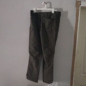 Men’s Classic Green Pinstriped Cargo Pants XL – 100% Polyester, New